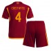 Billige AS Roma Bryan Cristante #4 Børnetøj Hjemmebanetrøje til baby 2023-24 Kortærmet (+ korte bukser)